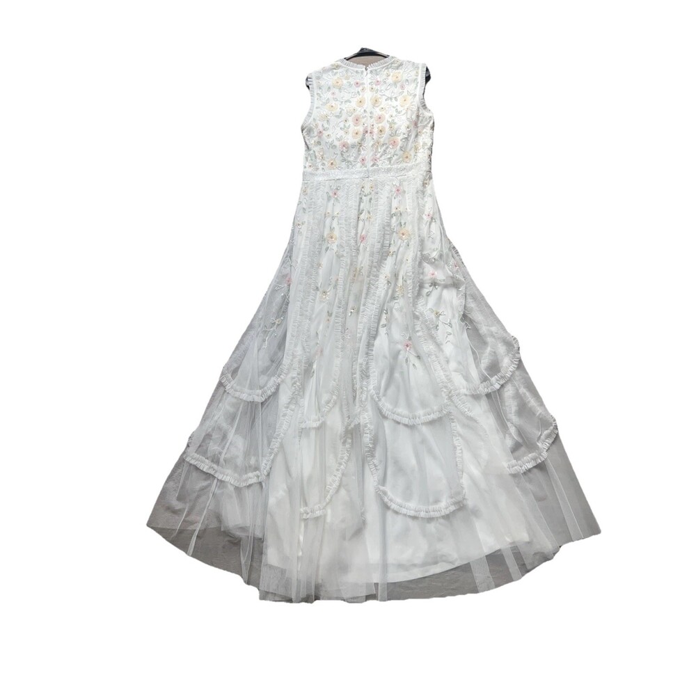 NWT Mac Duggal 9137 Ivory Floral Embellished High Neck Sz 8 - Picture 14 of 16
